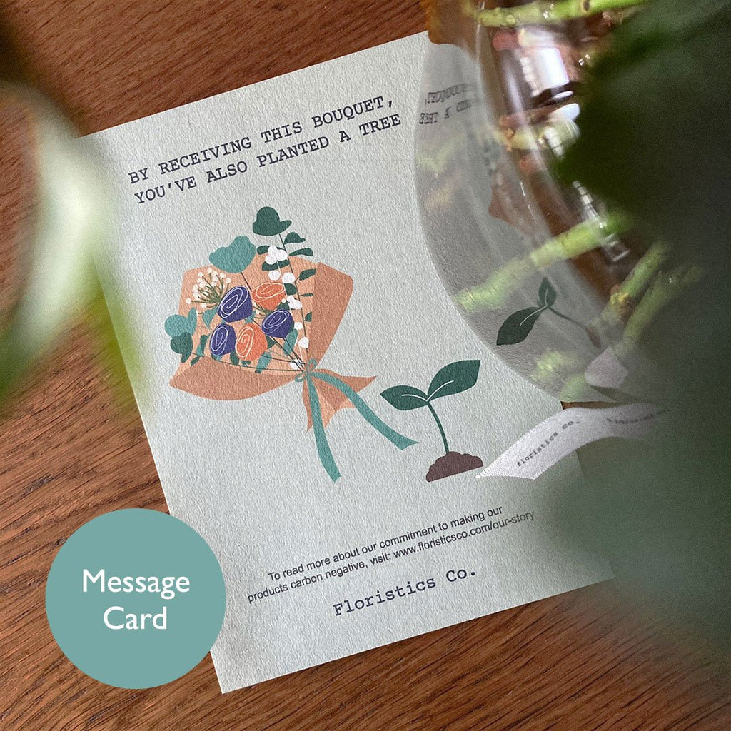 floristics message card apricot blush