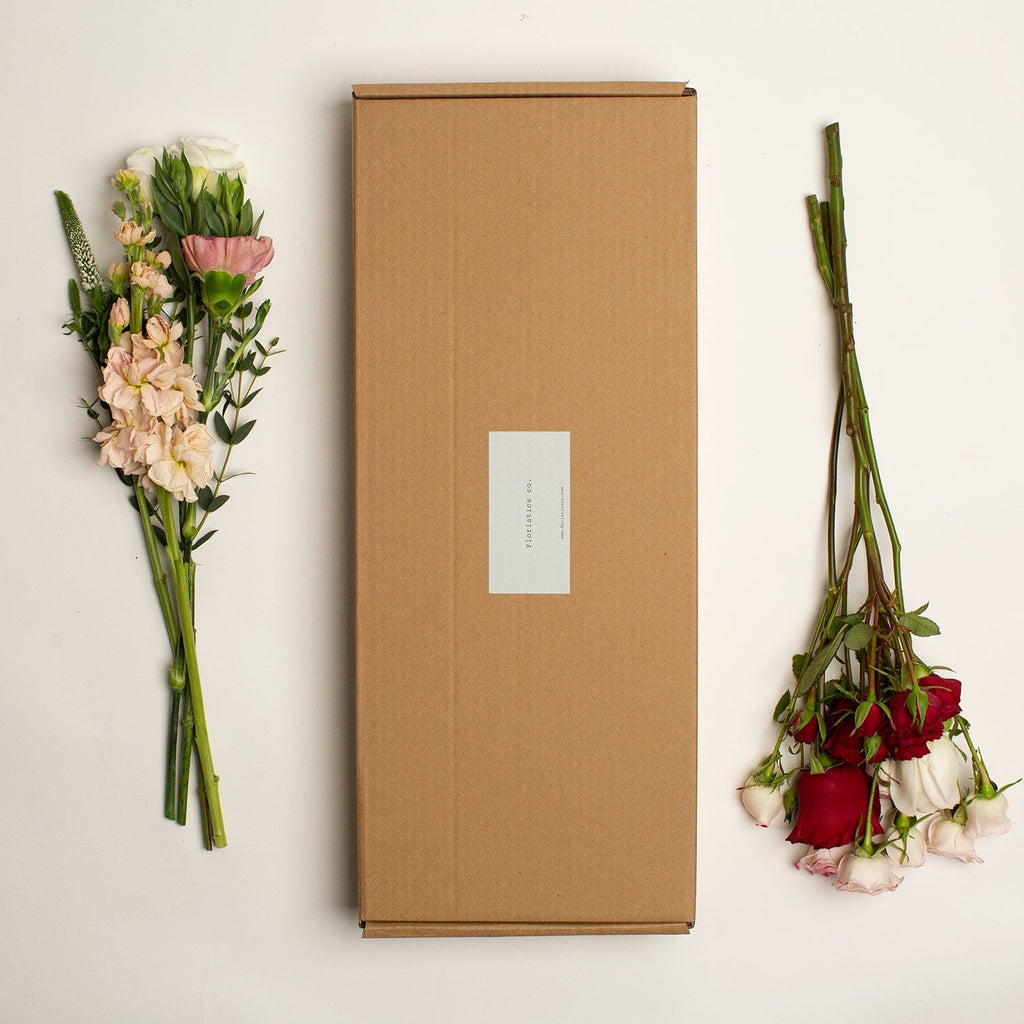 blushing romance flower box