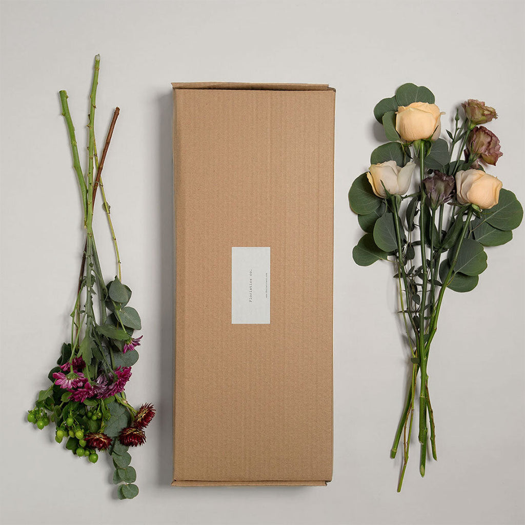 peach romance flower box